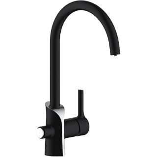 Смеситель для кухни Gappo G4303-6 со встроенным фильтром под питьевую воду чёрный/хром